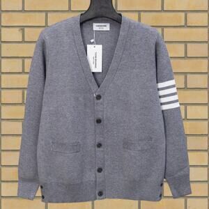 Classic Thom Browne Gray Cardigans